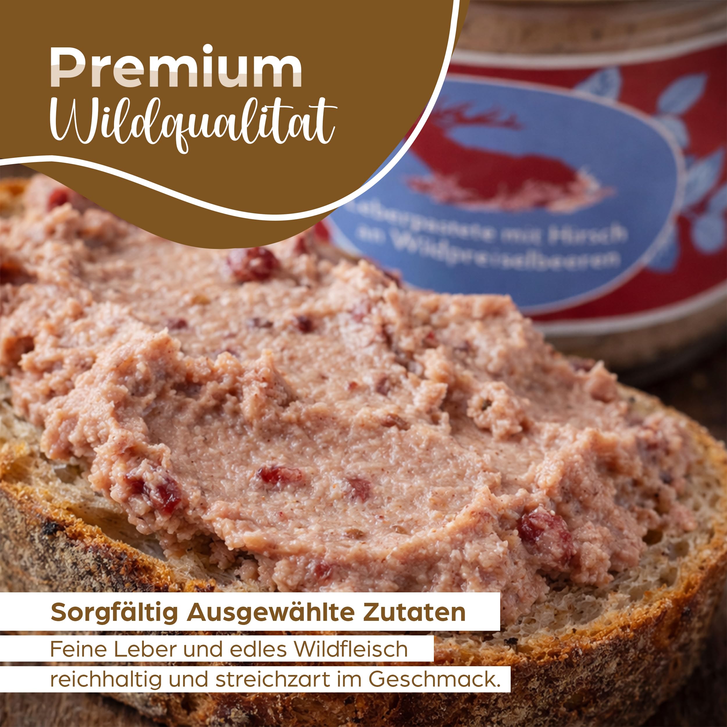 Mix Tray Hubertuswild Leberpastete alle Sorten