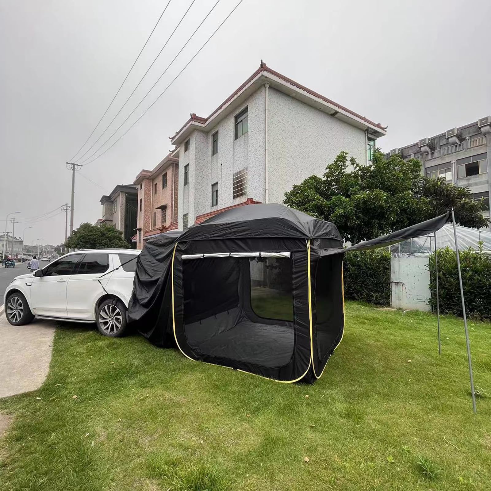Tienda de Campaña SUV, Tienda de Camping para Coche Capacidad de hasta 5-8, Capa Coche Toldo con Mosquitera, Tienda Montada en Vehículo para Camping Senderismo Viajes