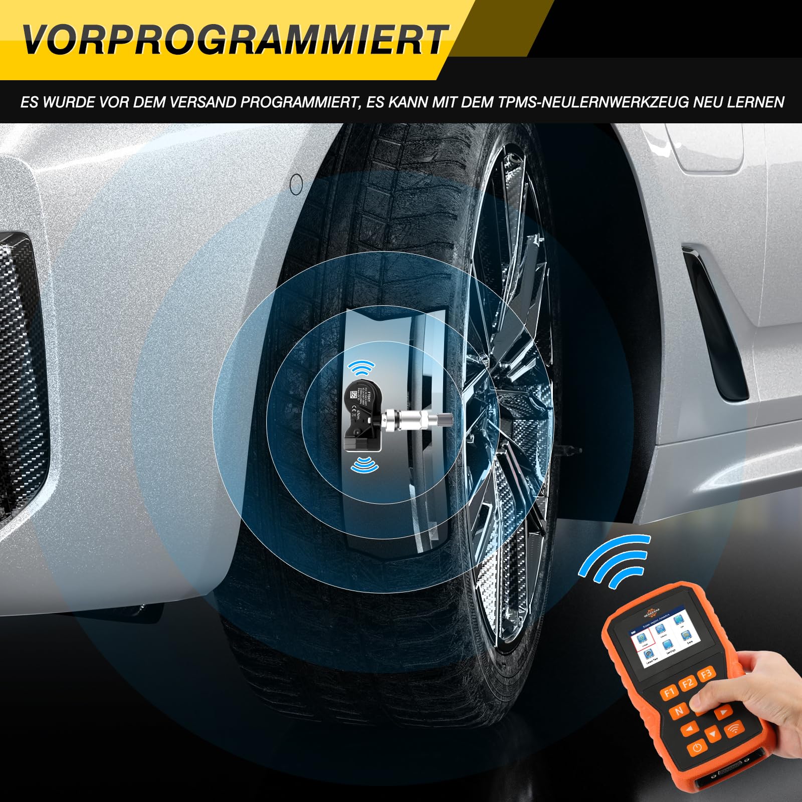 Reifendrucksensor Multiprotokoll TPMS Sensor RDKS kompatibel mit BMW 1 2 3 4 5 6 7 8 er für fast alle Modelle 36236781847 36236779490 36106790054 36106856209, 4 Stück