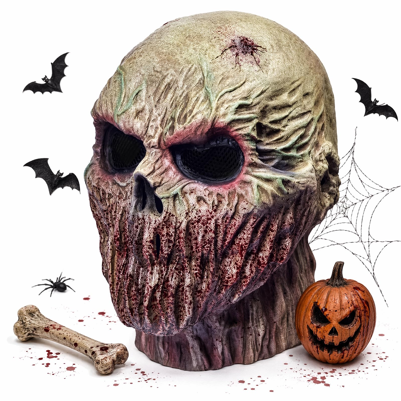 Vauxe Zombie Mask - Halloween Scary Zombie Mask, BPA-free, Odorless
