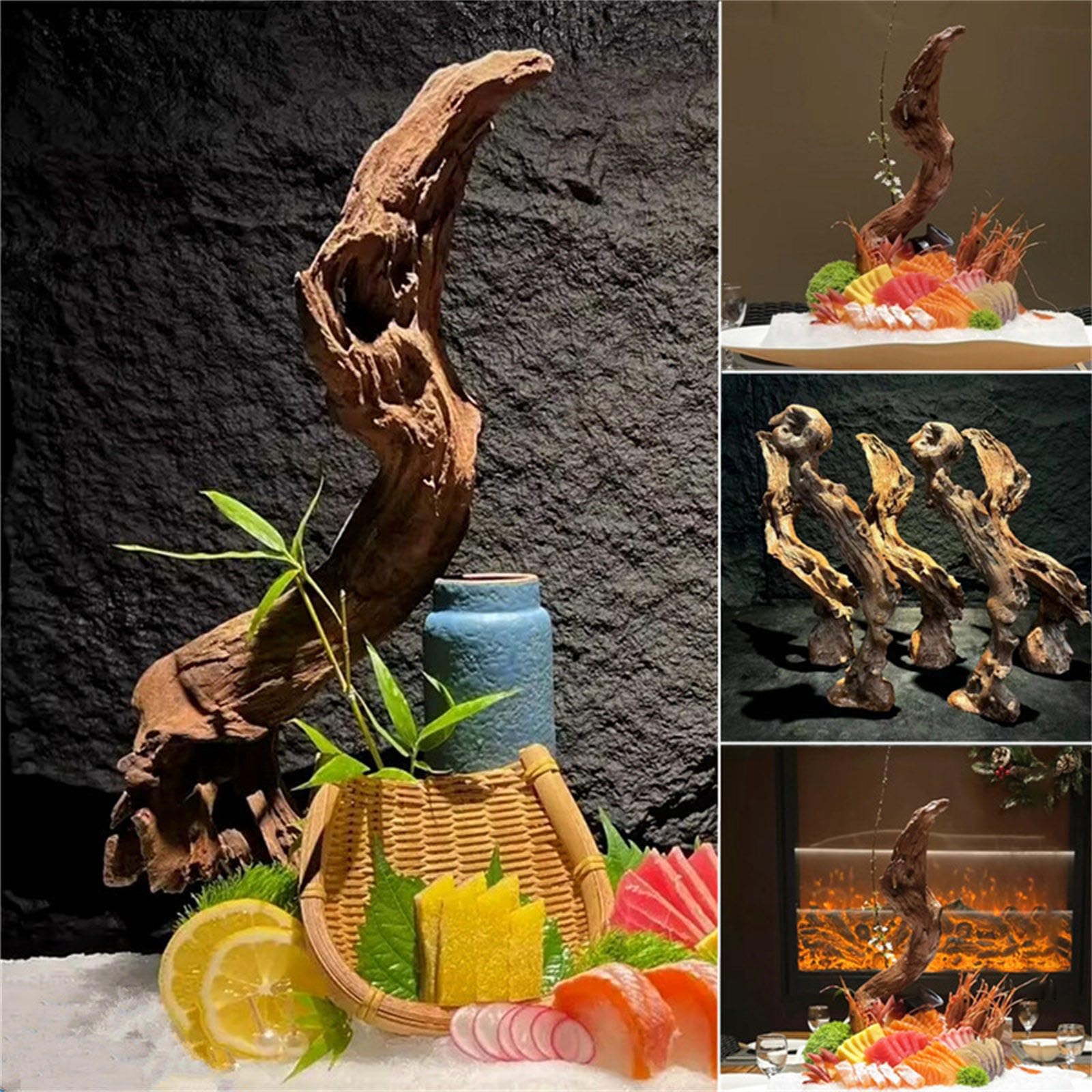 Simulazione Ramo Un Albero Scultura Artigianale in Resina per allestimenti Buffet Eventi Sashimi Decori Acquari Ornamento Decorazione acquari