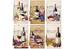 Bencailor 100% Cotton Italian Kitchen Towels, 6 Pack Super Absorbent Dish Towels