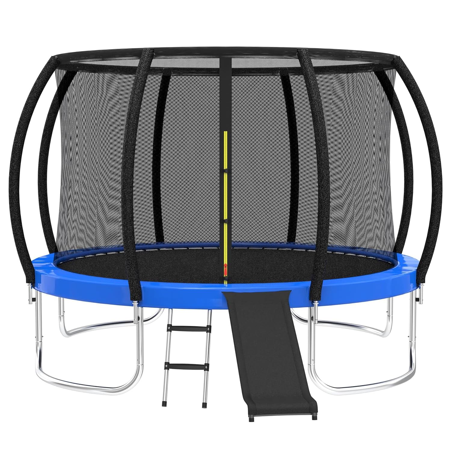12FT 14FT Recreational Trampoline with Enclosure, Slide & Ladder - ASTM Approved, Anti-Rust Coating - Safe for Kids & Adults, 2024 Upgraded Reinforced Design