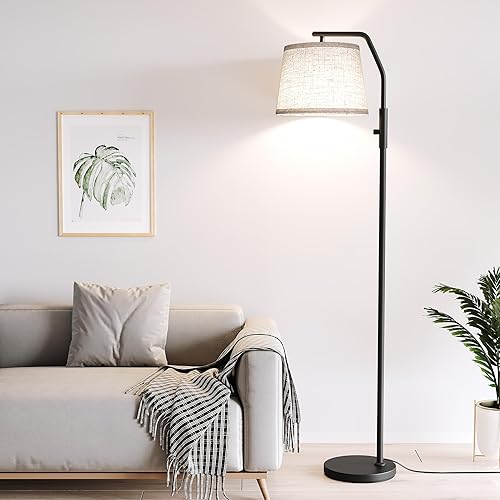 Miniatura 7 de SUNMORY Lámparas de pie para sala de estar, bombilla de 9 W incluida, lámpara alta para dormitorio con cabezal ajustable, lámpara de pie moderna,