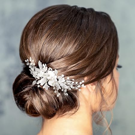 Bridal Hair Jewelry Pearl Crystal Hair Combs Pins Women Headpieces Flower Leaf Hairpins Party For Brides Wedding Accessories