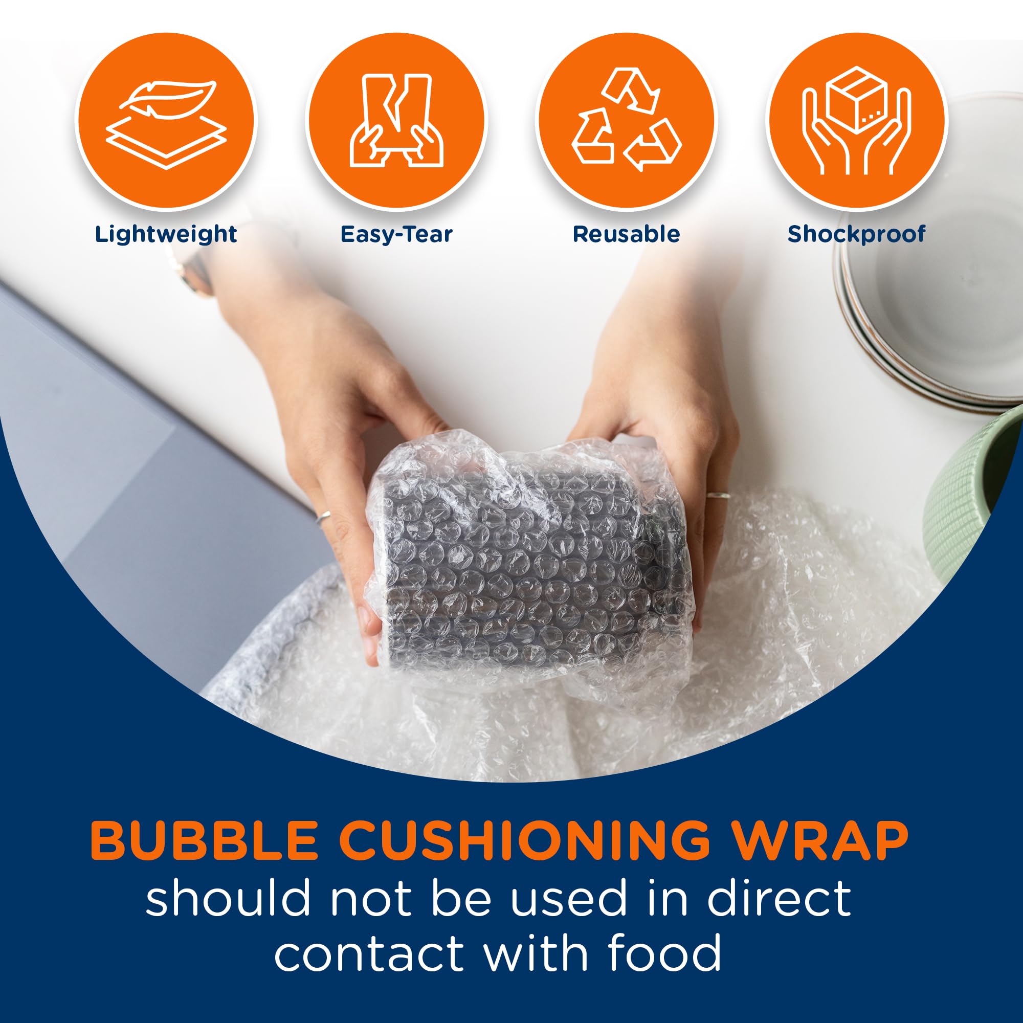 Campior Envoltura acolchada de burbujas pequeña para mudanzas y envíos, envoltura de embalaje de burbujas de 175 pies para cajas de embalaje y correos, suministros de mudanza de rollo de burbujas