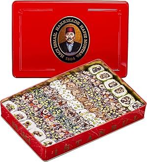 Hafiz Mustafa 1864 Istanbul, Authentic Turkish Delight, Snacks, Pistachio, Hazelnut, Walnut, Fig, Orange, Pomegranate, Kiwi, Honey, Milk - Tray Gift Ideas for Birthday, Anniversary, Celebration, Party