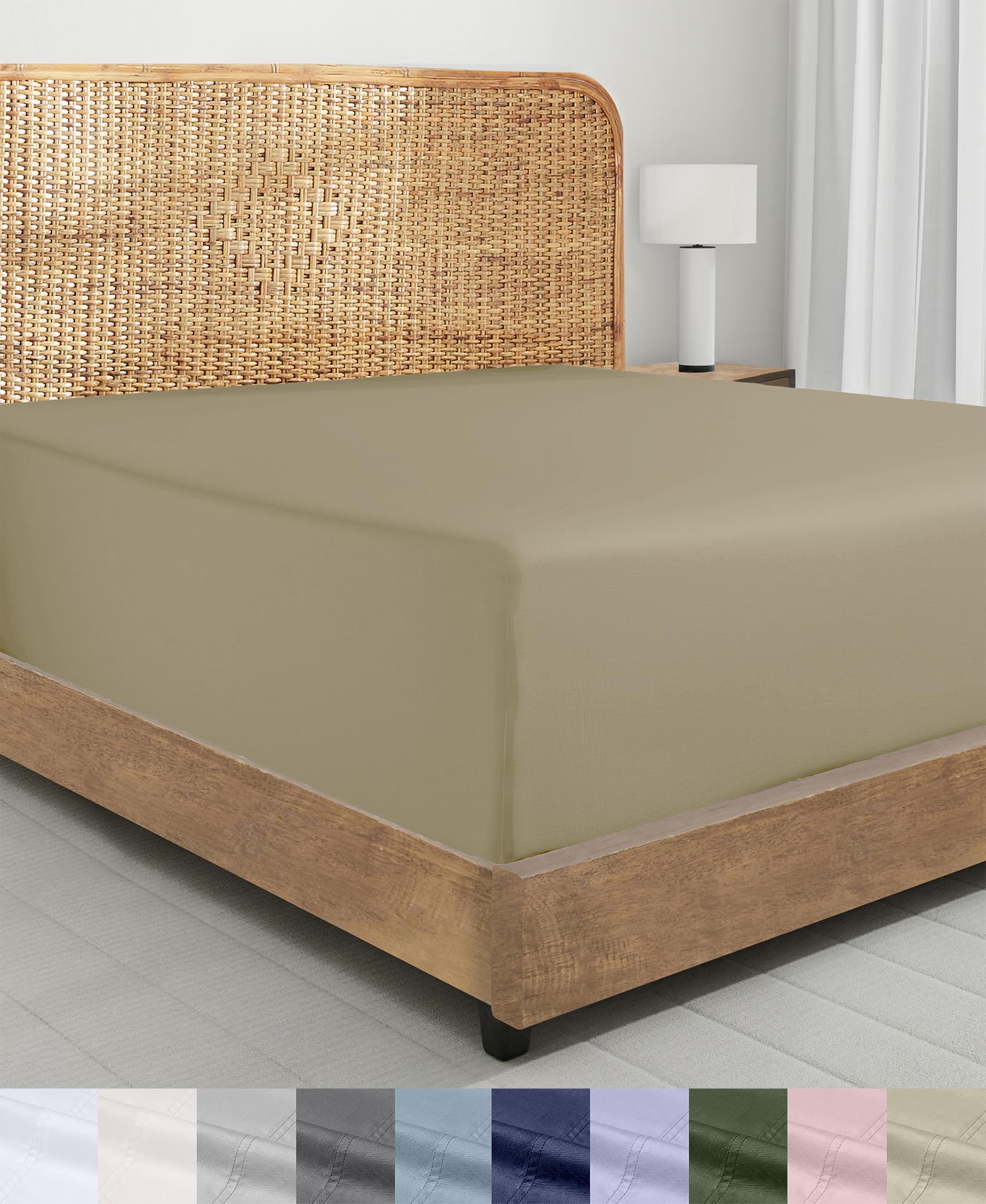 California Design Den Organic Cotton Twin XL Fitted Sheets Adjustable Bed