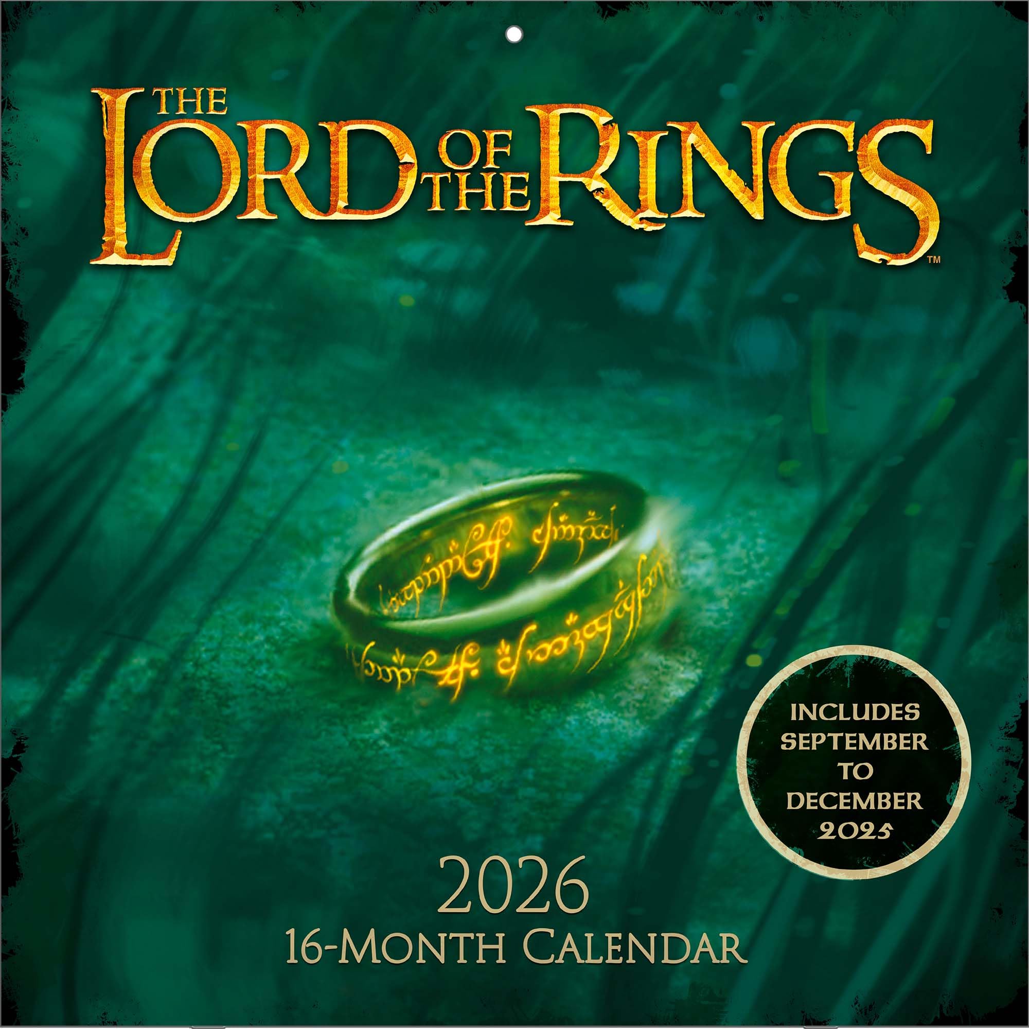 Pyramid International LORD OF THE RINGS (LOTR) 2026 Square Wall Calendar – Official 16-Month Middle-earth Calendar with Epic Movie Imagery – Gift for Fantasy Fans & Tolkien Collectors