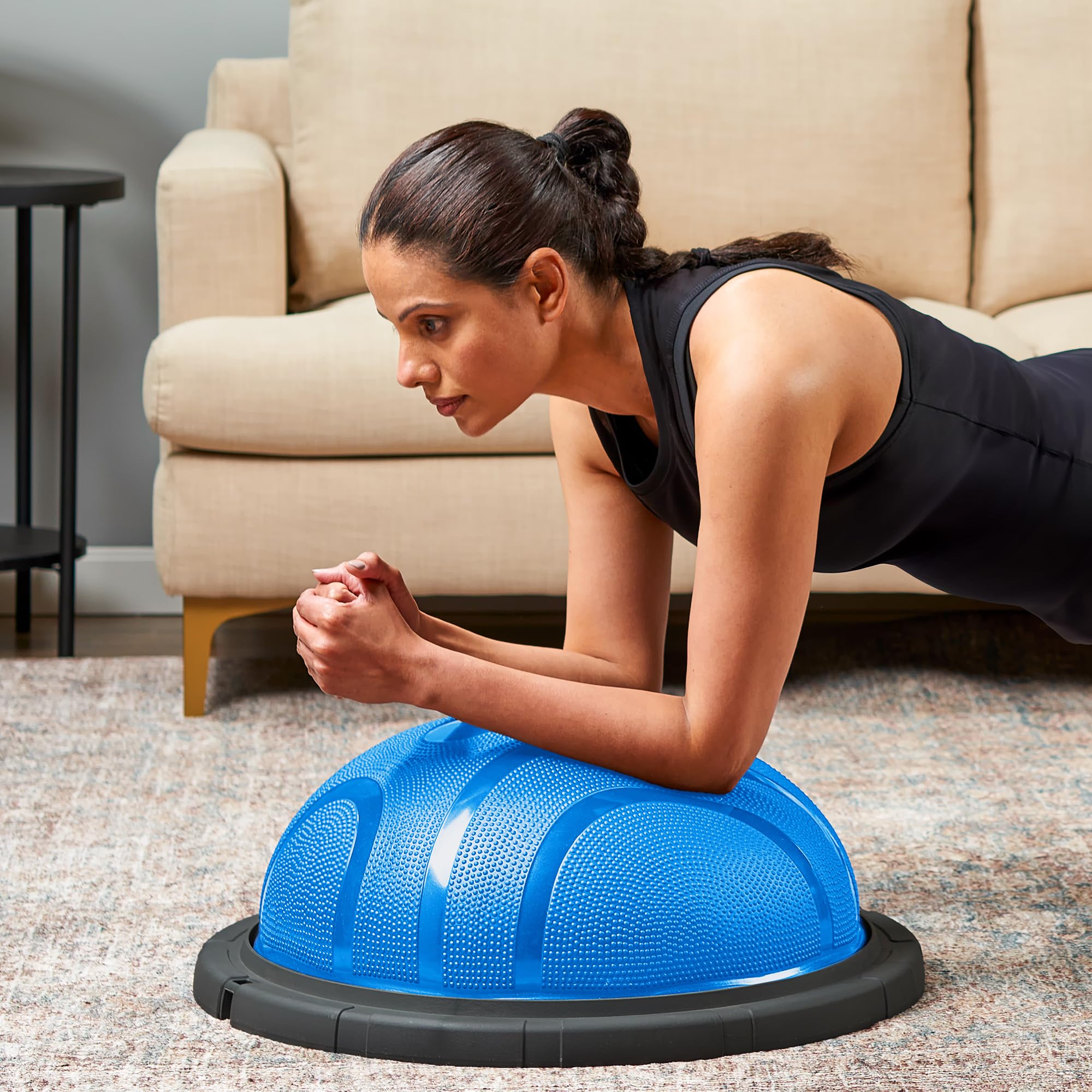 LifePro - Entrenador de pelota de ejercicio medio – Pelota de equilibrio para ejercicio – Entrenador de pelota de equilibrio – Pelota de estabilidad para ejercicio, entrenamiento de cuerpo completo –