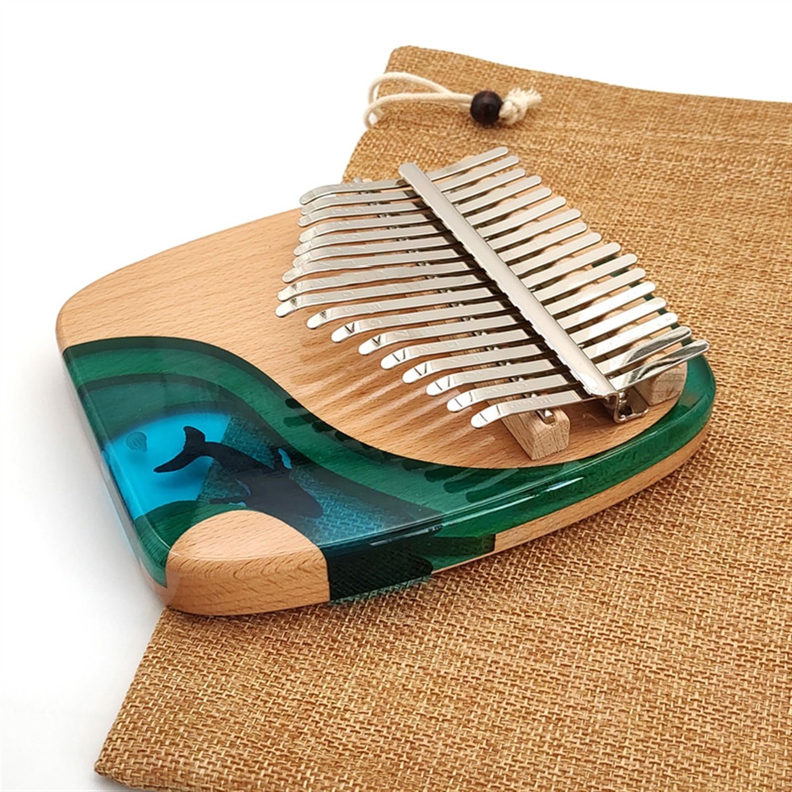 Instrument Muzyczny Kalimba 17-klawiszowy Fortepian Klawiszowy Instrument Muzyczny Z Akcesoriami Kalimba Instrumen