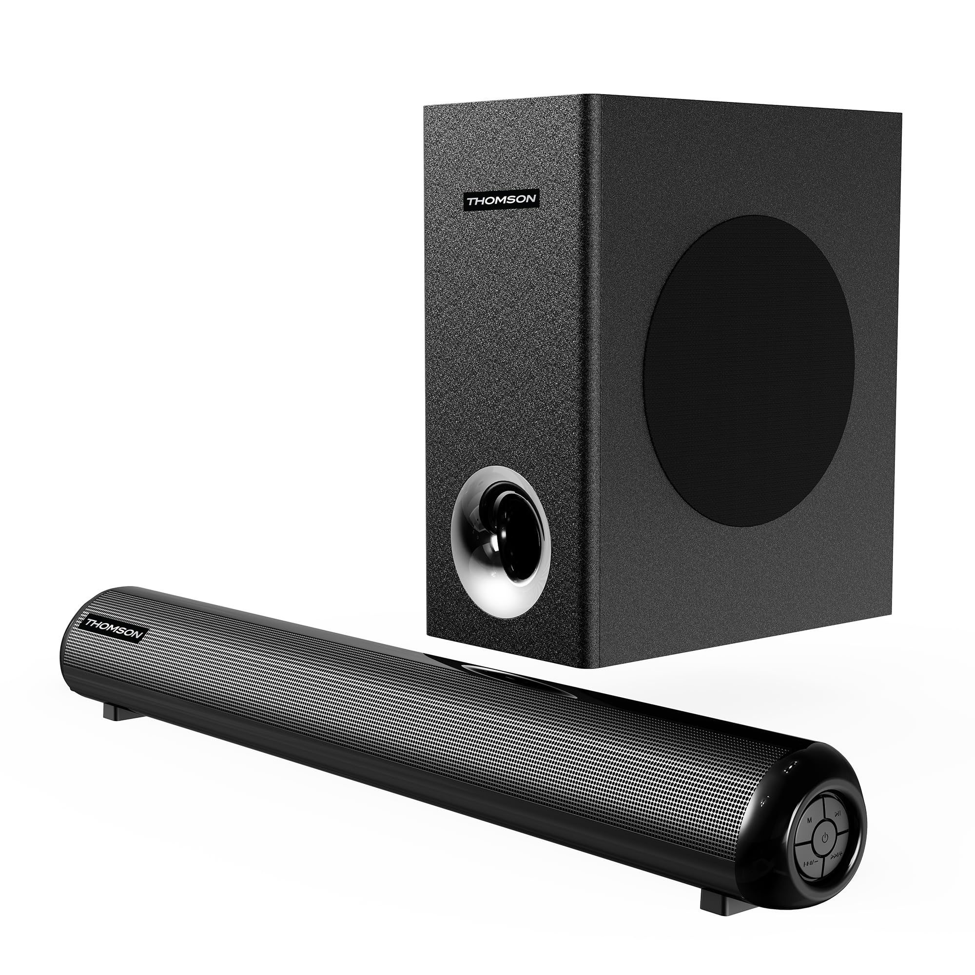Thomson 120 Watt Bluetooth Soundbar with Subwoofer I Alphabeat120, Bass Woofer, Home Theatre Speaker System BT v5.1 120 W