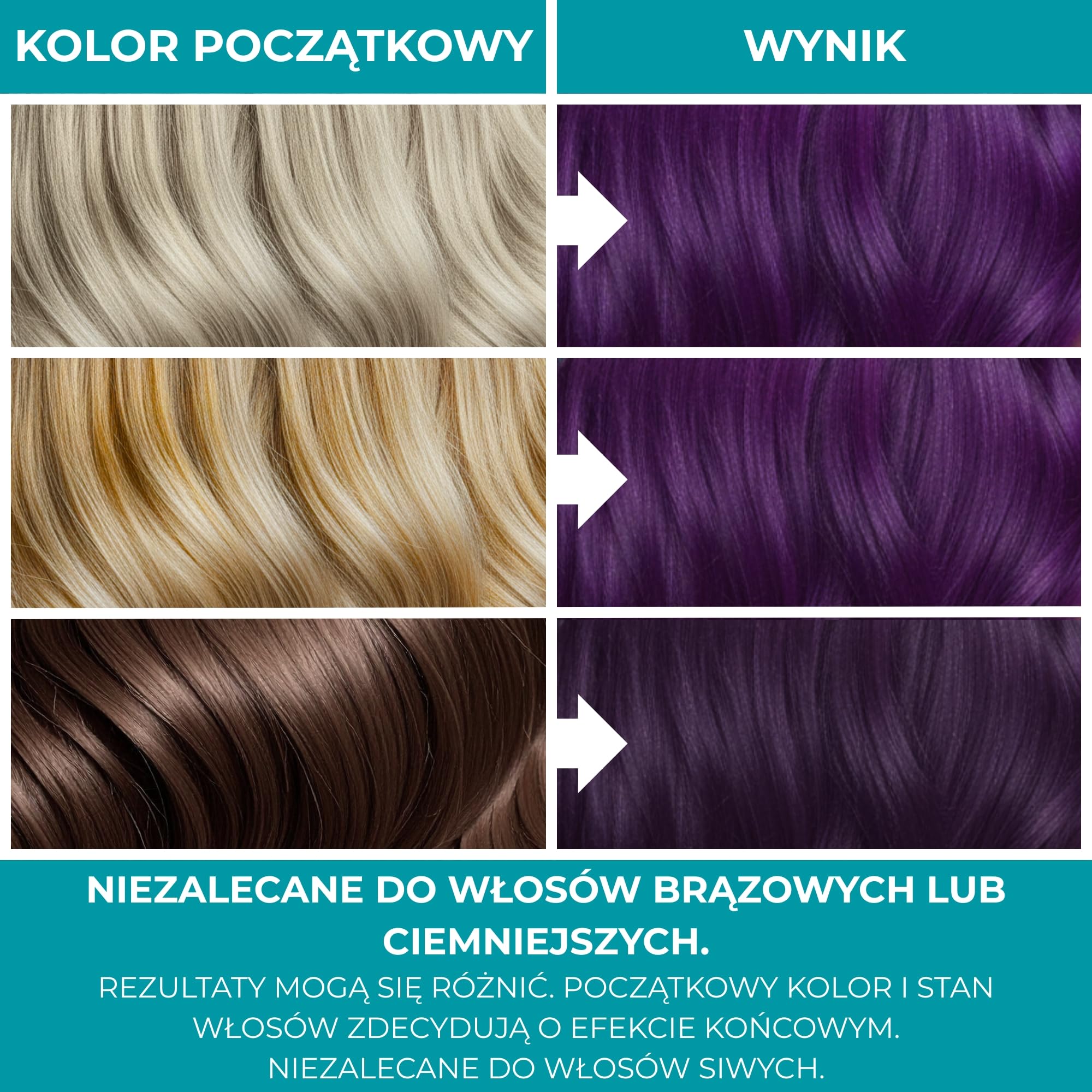 Vip's Prestige Be Extreme | Półtrwały tonik do włosów Kolor 44 Fioletowy intensywny | Czysty pigment | Nadaje kolor rozjaśnionym lub siwym włosom | Bez amoniaku, parabenów i PPD