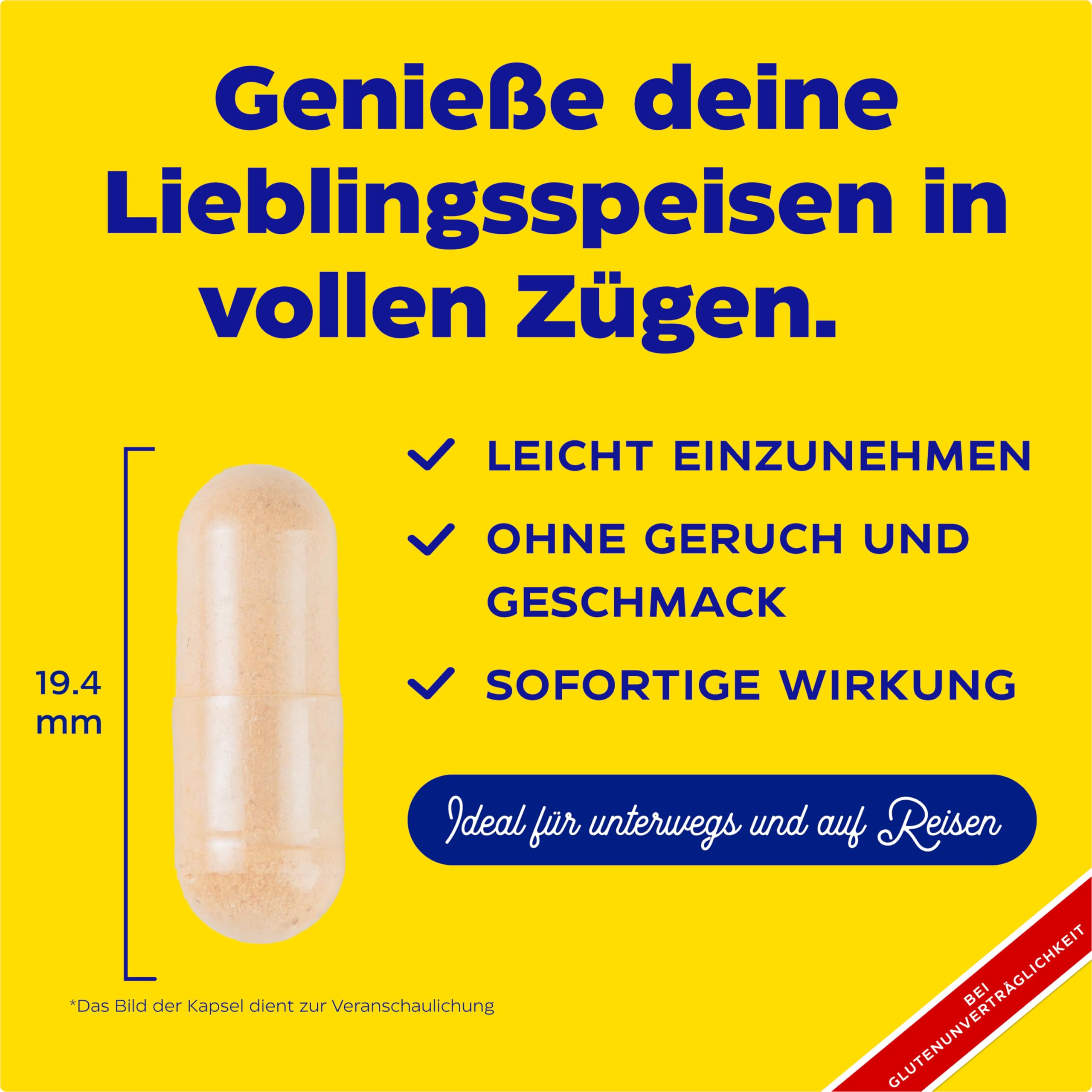 Enzymedica - Glutenease, angezeigt gegen Gluten und Casein, die Gase und Blähungen reduziert, verbessert die Nährstoffaufnahme und Energie, vegetarisch, 60 Kapseln