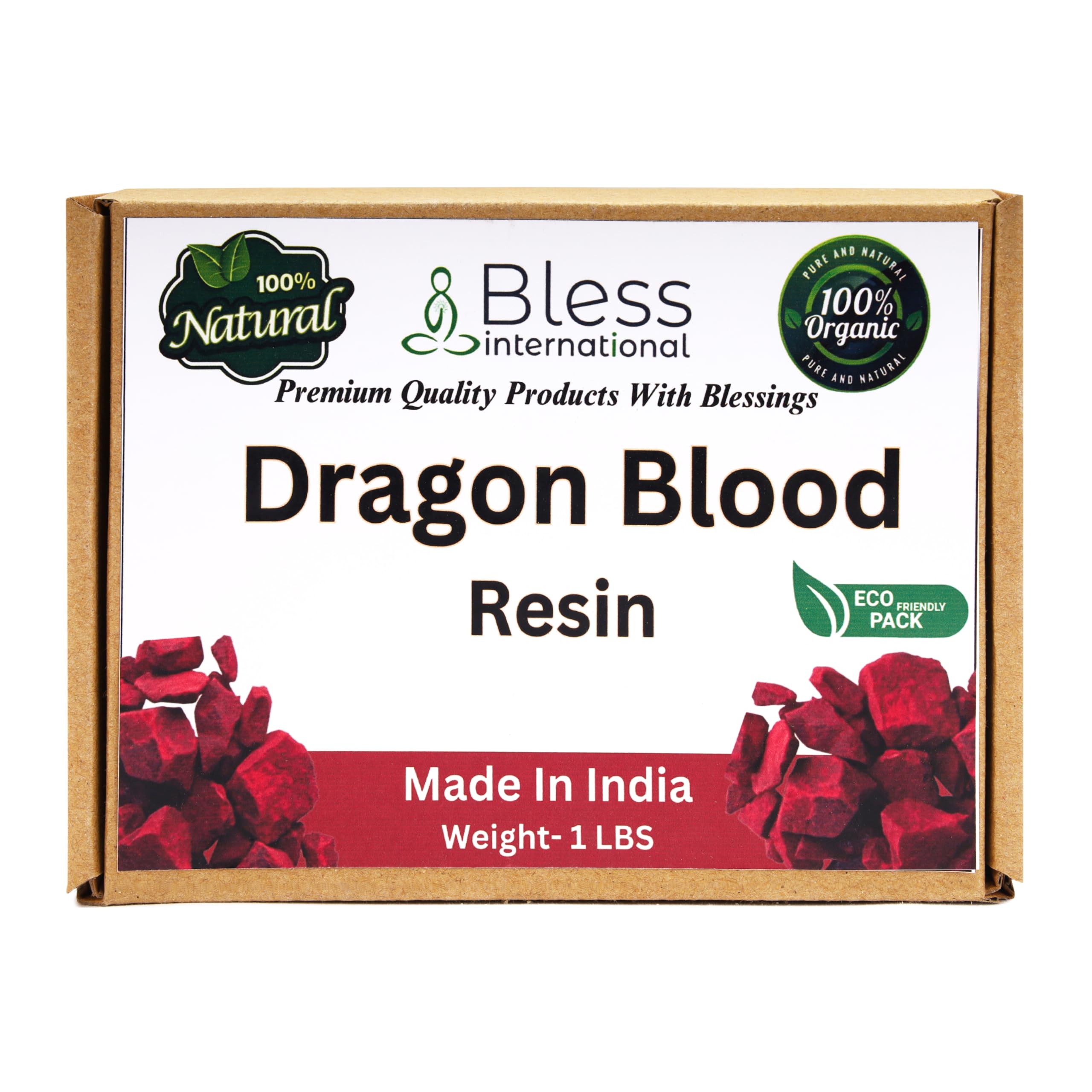 Premium-Grade-A-Indian-Dragon’s-Blood-Resin-Dracaena-Daemonorops-Draco-Sap-by-Bless-International 100%-Pure-Natural-Organic Incense-Sangre-De-Grado-Gum Sacred-Aroma-for-Yoga 1Lb-453.6-Grams-16-Ounce