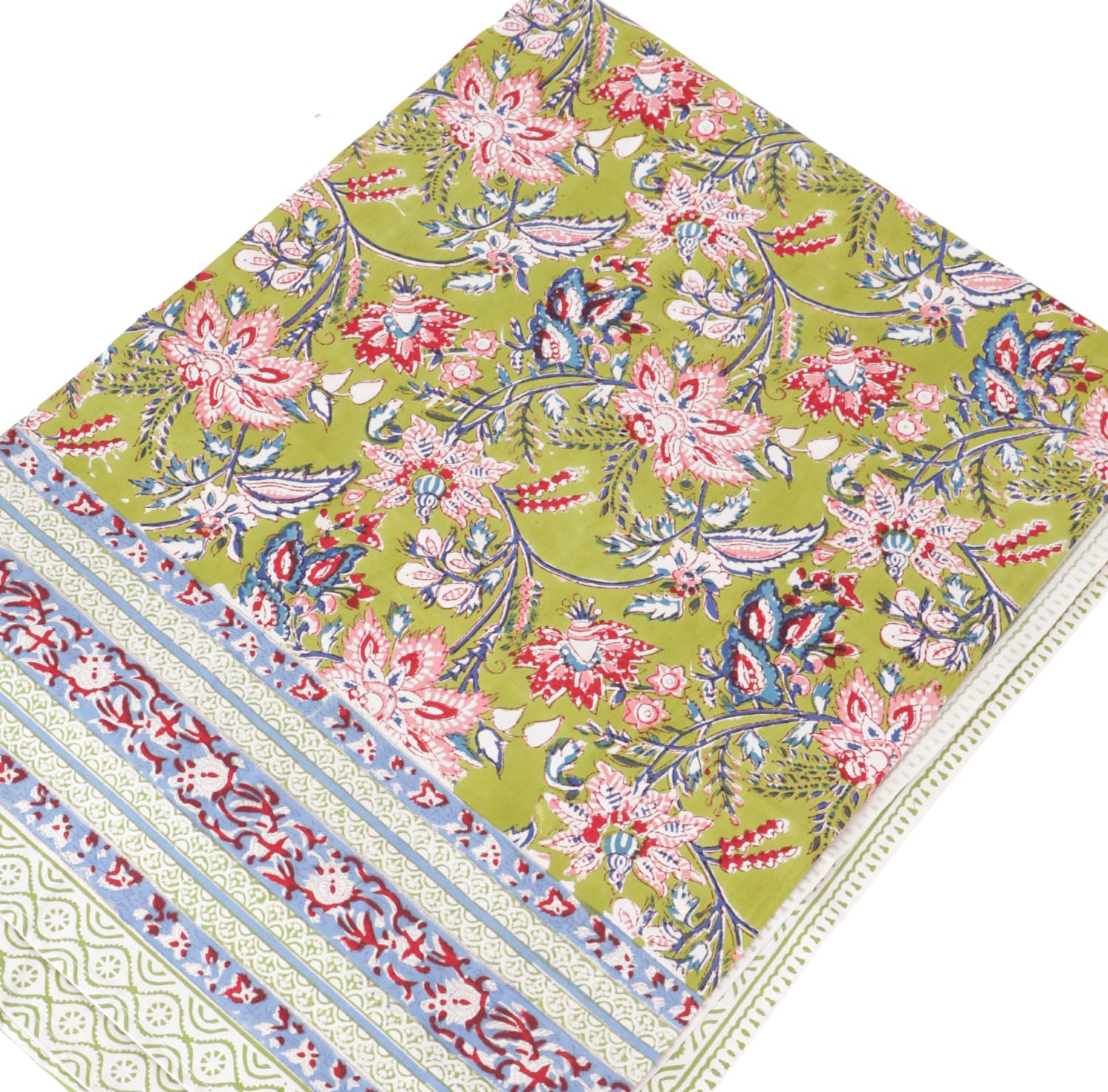 Blockdruck Tagesdecke, Bett & Sofaüberwurf, Design 9, Double 225*275 cm | 100% Baumwolle, handgefertigt, traditioneller Blockdruck, vielseitig einsetzbar, dekorativ