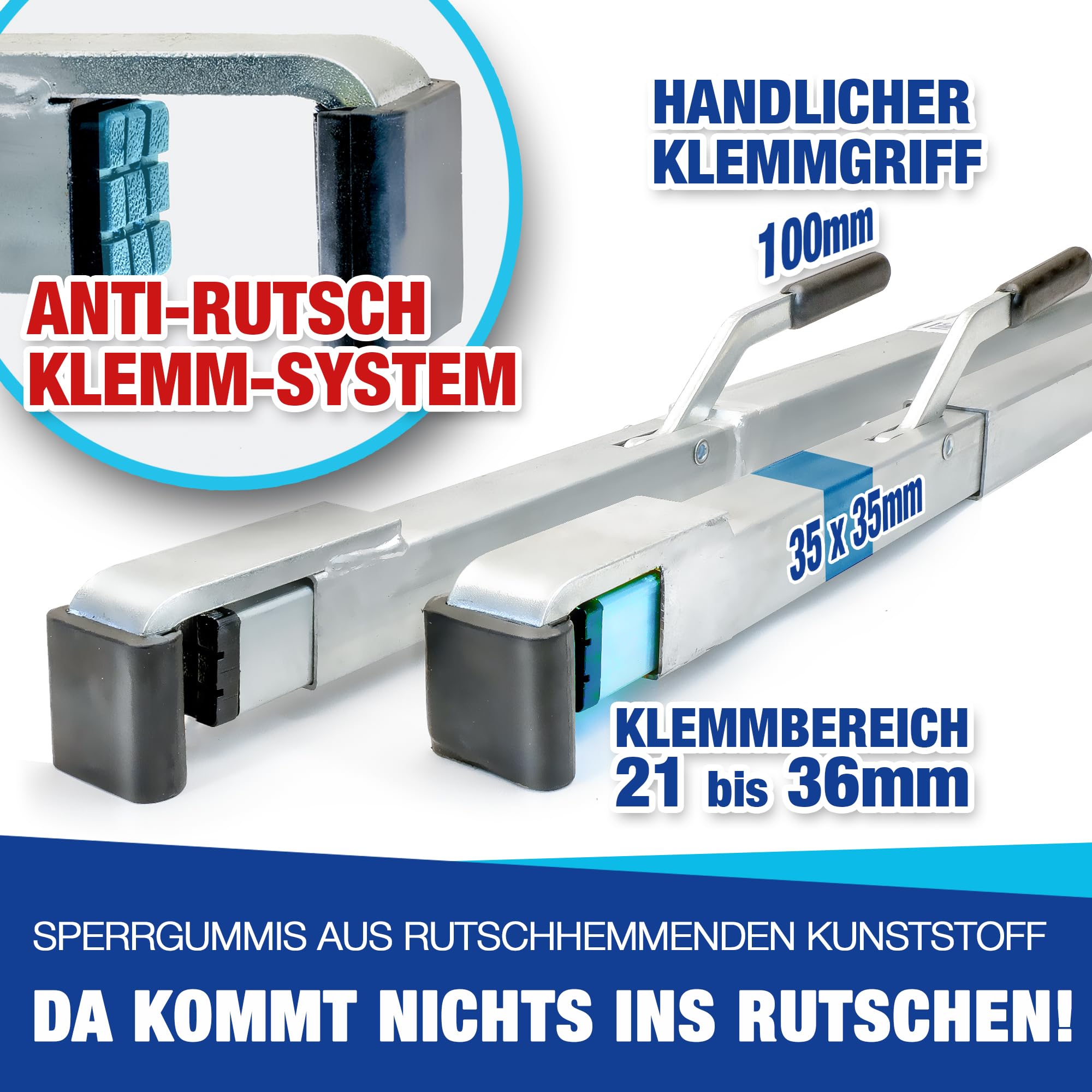 2 x Spannbrett, 1,92-2,72 m Zwischenwandverschluss Ladungssicherung und Transportsicherung für PKW LKW Anhänger und Transporter
