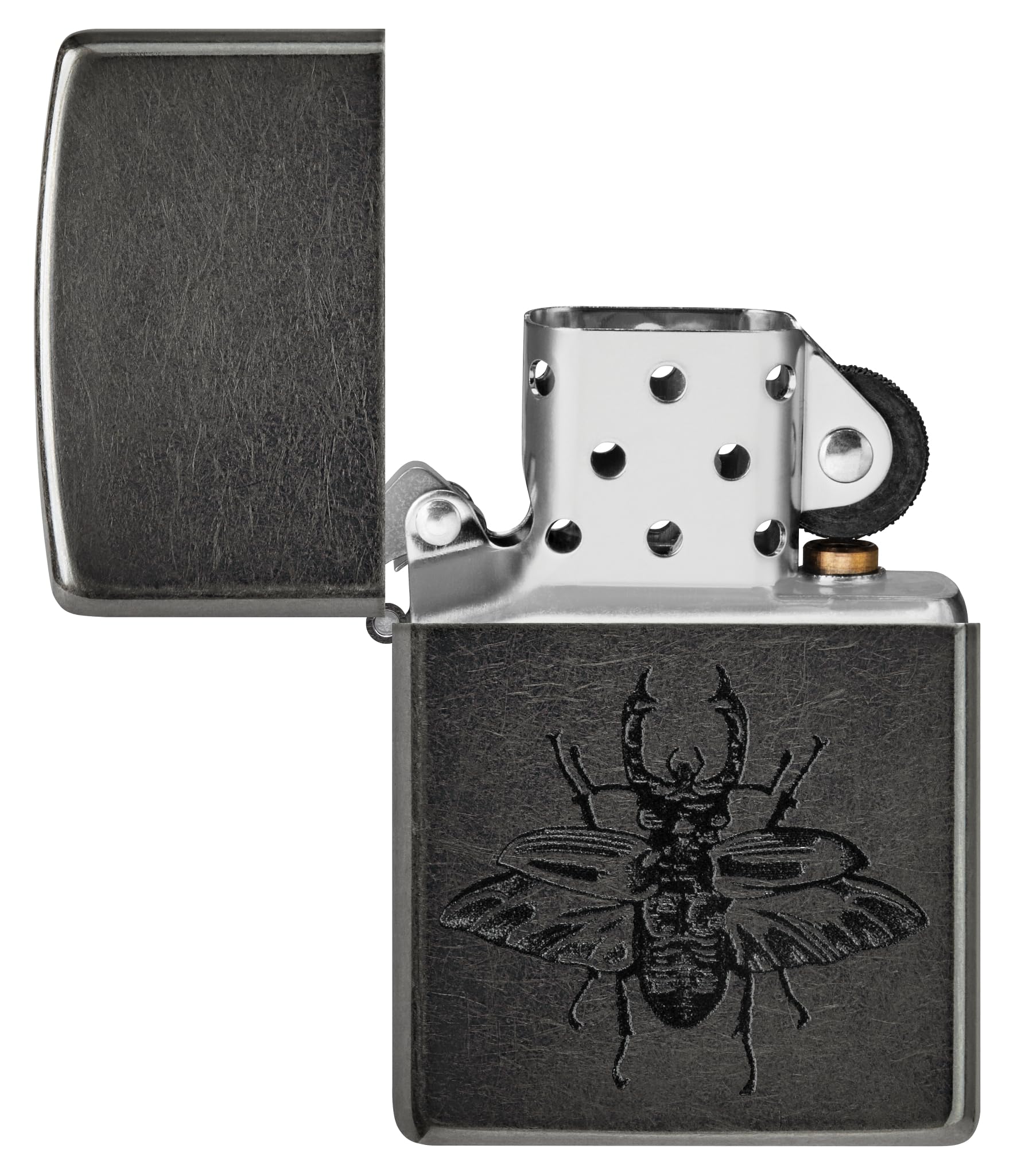 Amazon.co.jp: Zippo ライター 虫デザイン グレー 48856 : ファッション