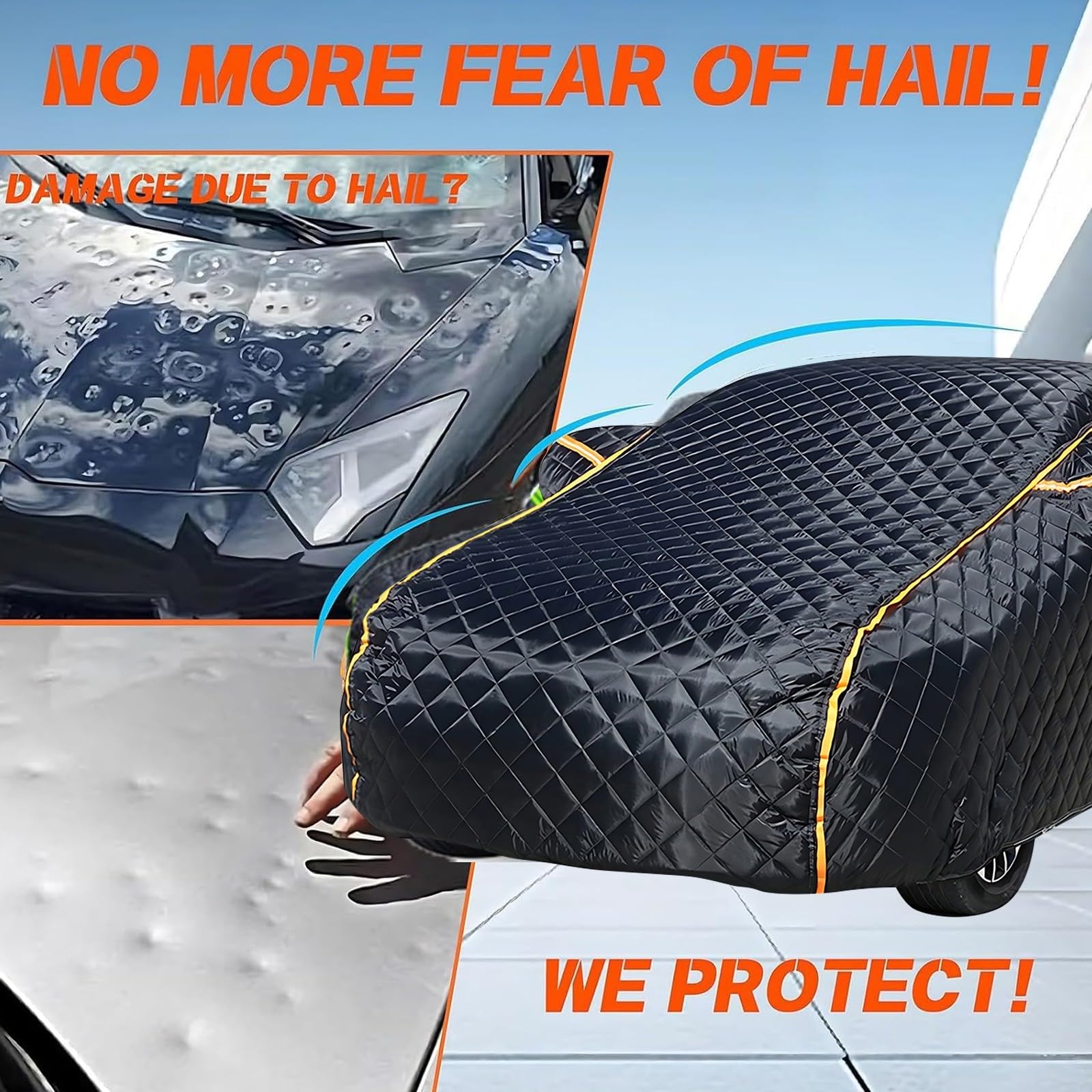 Telo Copriauto Antigrandine Per Mercedes-Benz GLK 220,Copri Auto Anti Grandine,Telo Grandine Auto Imbottito,Protezione Antipolvere Impermeabile e Traspirante MGT592YJ