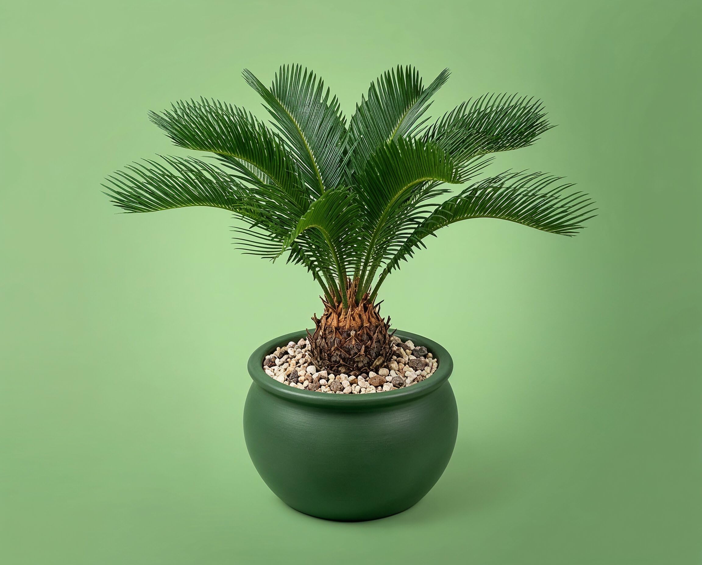 Cycas revoluta Palmfarn - Urzeitpflanze mit palmenartiger Blattkrone - pflegeleichte exotische Zimmerpflanze - robuste Cycadee aus Japan im 17 cm Topf, ca. 55 cm