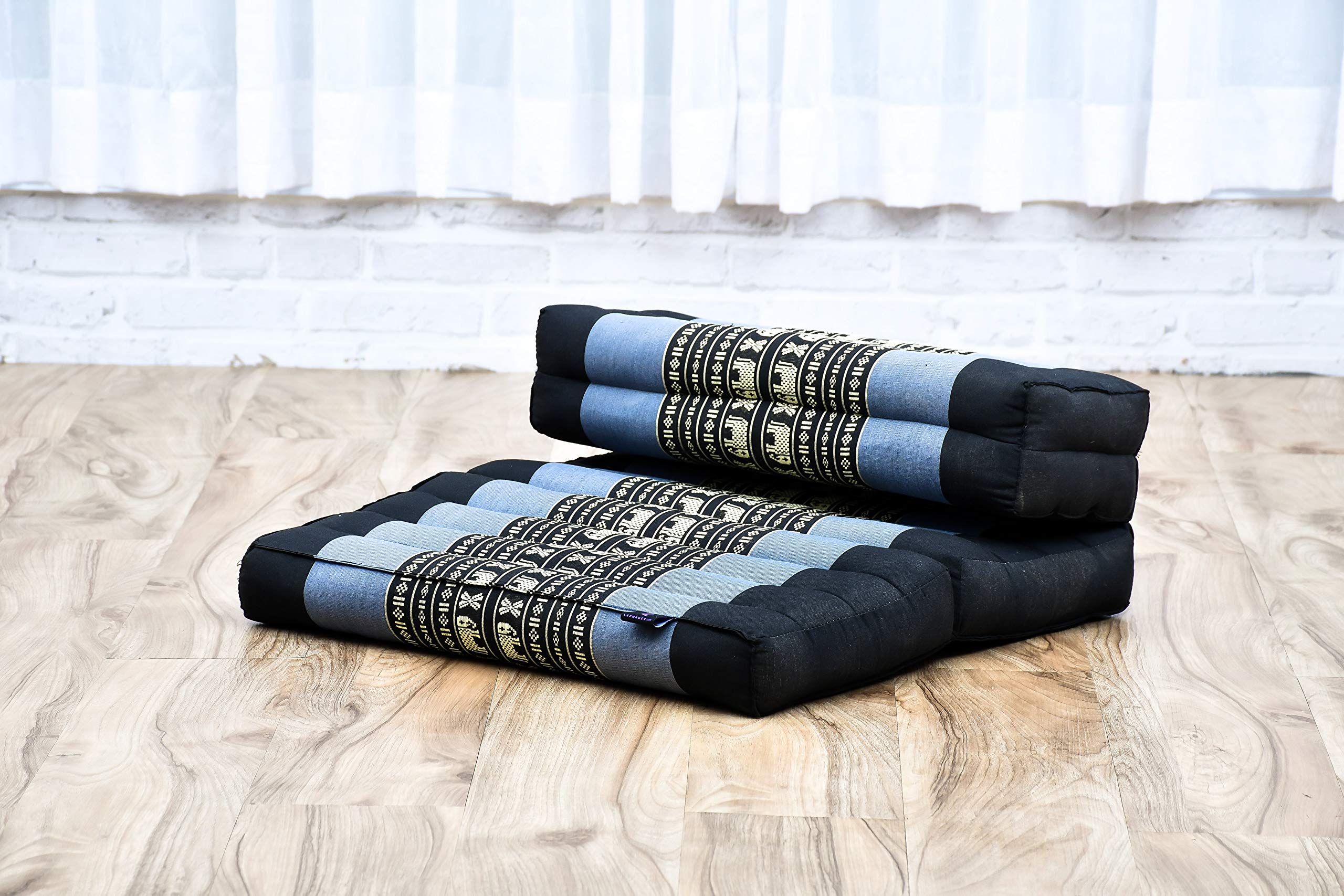 Leewadee Cojín de Meditación Plegable - Kapoc Cojín Suelo para Meditación & Relajación