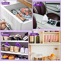 Vista 6 de Demissle Bloques de cedro para almacenamiento de ropa, juego de 120 piezas con cubos, bolas, anillos, bolsitas, bolsitas de lavanda para armarios