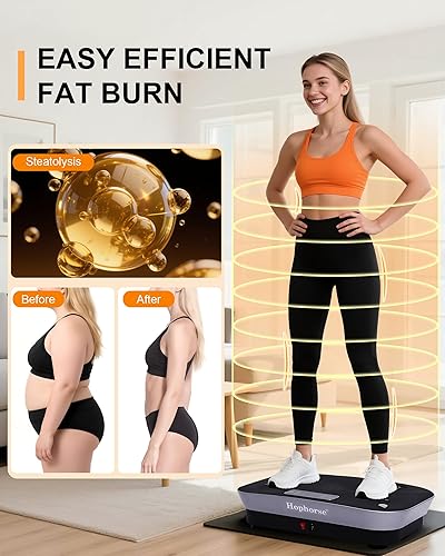 Miniatura 2 de Máquina de placa de vibración, placa de vibración de 180 velocidades para pérdida de peso de drenaje linfático, plataforma de fitness vibratoria de