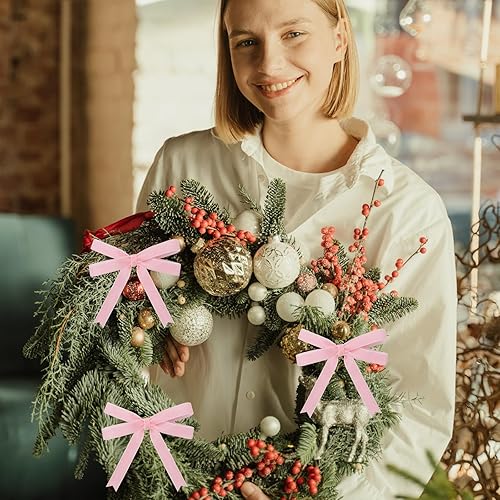 Miniatura 188 de Cinta de terciopelo caqui, cinta de terciopelo dorado vintage de 5/8 pulgadas x 25 yardas, cintas finas para adornos de árbol de Navidad, envoltura