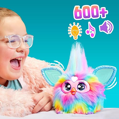 Miniatura 4 de Furby Tie Dye, 15 accesorios de moda, juguetes de peluche interactivos para niñas y niños de 6 años en adelante, animatronic activado por voz