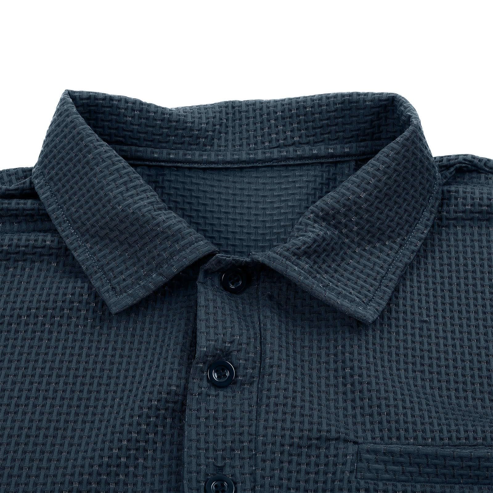 riou Polos Breeze Hombre Manga Corta - Barriga Cervecera, Elástica y Secado Rápido, Cuello Texturizado para Golf y Casual Trabajo Transpirable Ultra Cómoda