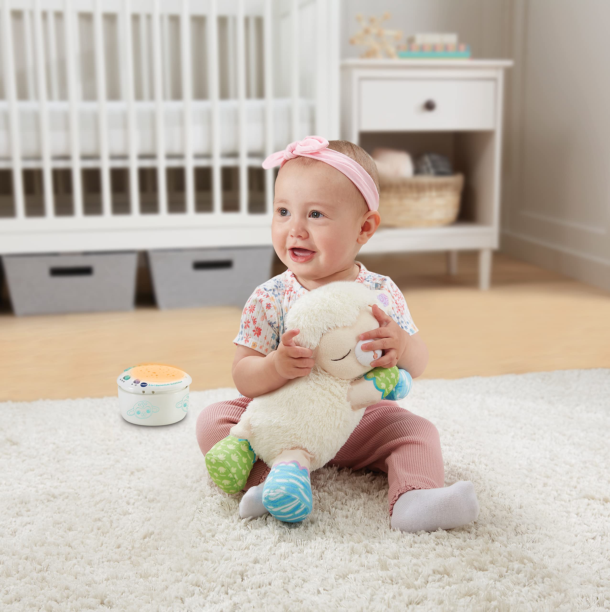 VTech Baby 3-in-1 Sternenlicht-Schäfchen – Einschlafhilfe mit Musik