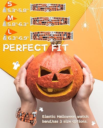 Miniatura 3 de JR.DM Correa de reloj de Halloween compatible con Apple Watch de 1.496 pulgadas, 1.575 pulgadas, 1.614 pulgadas, 1.732 pulgadas, 1.654 pulgadas,