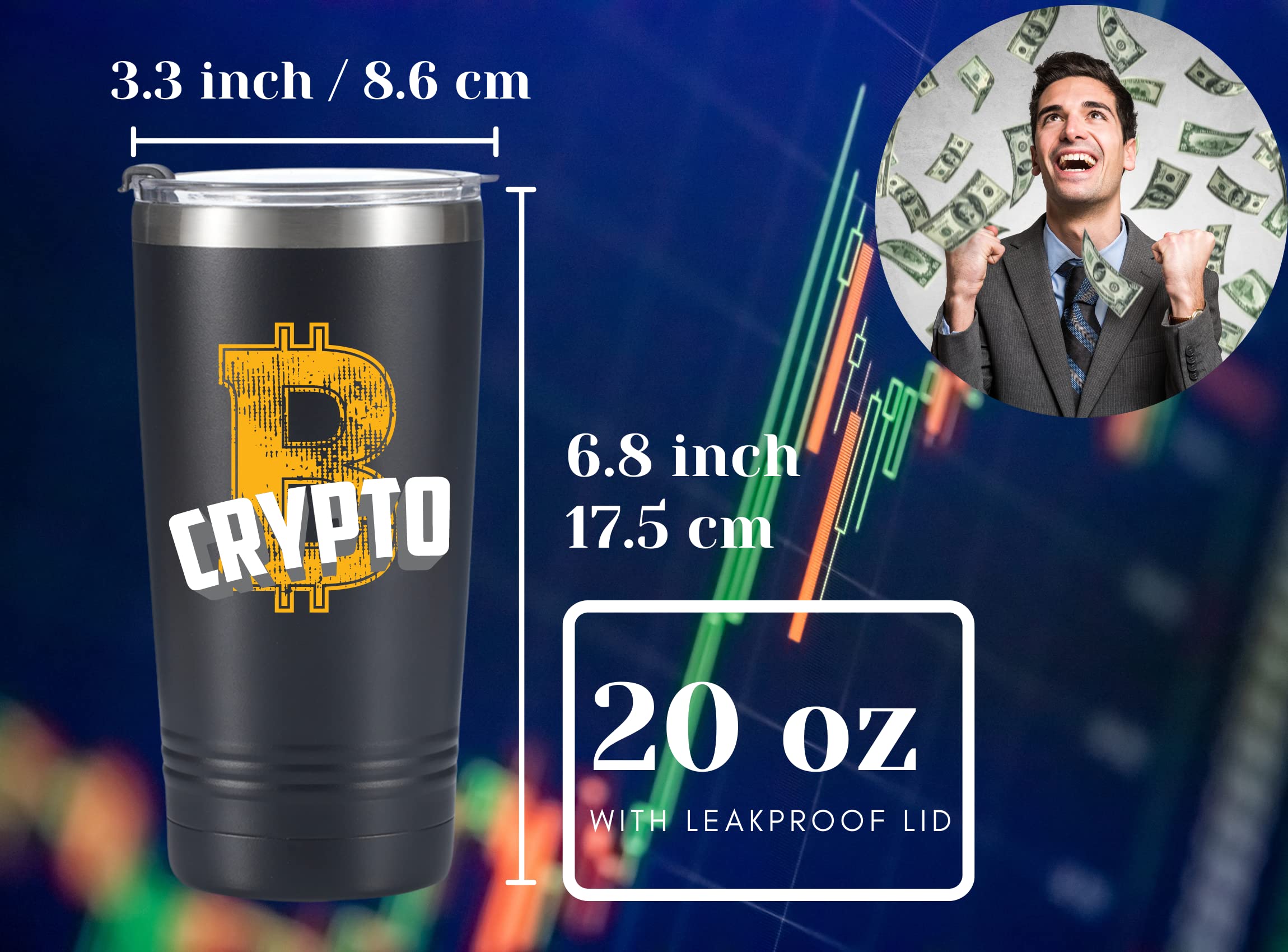 Amazon.com | Onebttl Crypto Gifts for Men, Crypto Currency Gifts 20oz  Stainless Steel Insulated Tumbler with Spill-Proof Lid, Funny Gifts for  Crypto Lovers, Investment Gift, Gift Card and Box Included: Tumblers &