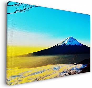 絵画 インテリア 絵 油絵 uF6-111109 風景（橋の見える富士山） 絵画