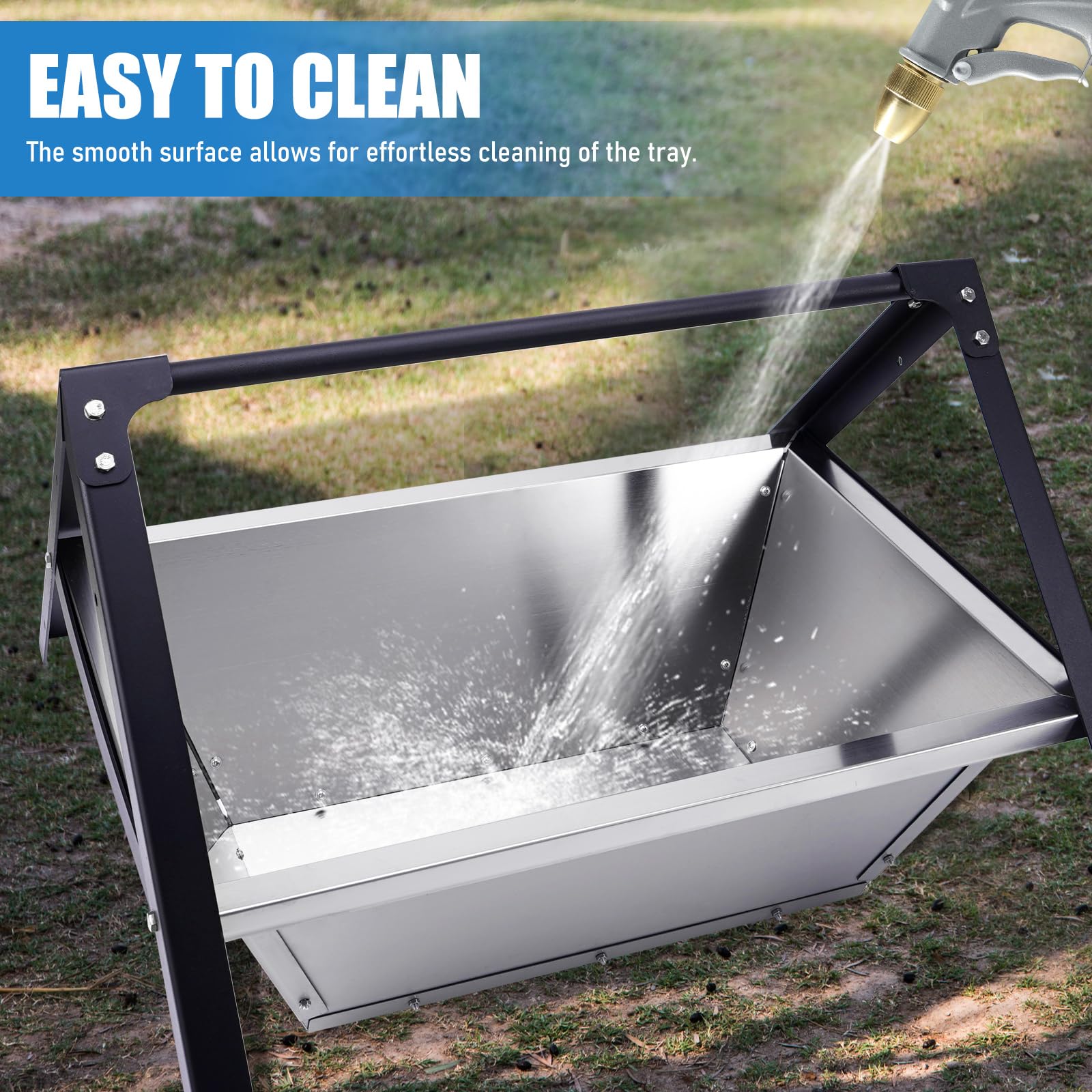 Mangiatoia per Fieno 2 in 1 per Capre 120cm Grande Capacità Portatile Mangiatoia per Cereali e Fieno per Pecore Capre Cavalli Bovini Stalle Azienda
