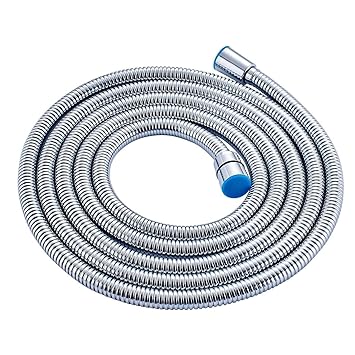 PESCA 304 Grade Stainless Steel Flexible Tube Shower Hose Pipe/Hand Shower Pipe/Health Faucet Tube Jet Spray Pipe (1.5 Meter, CHROME)