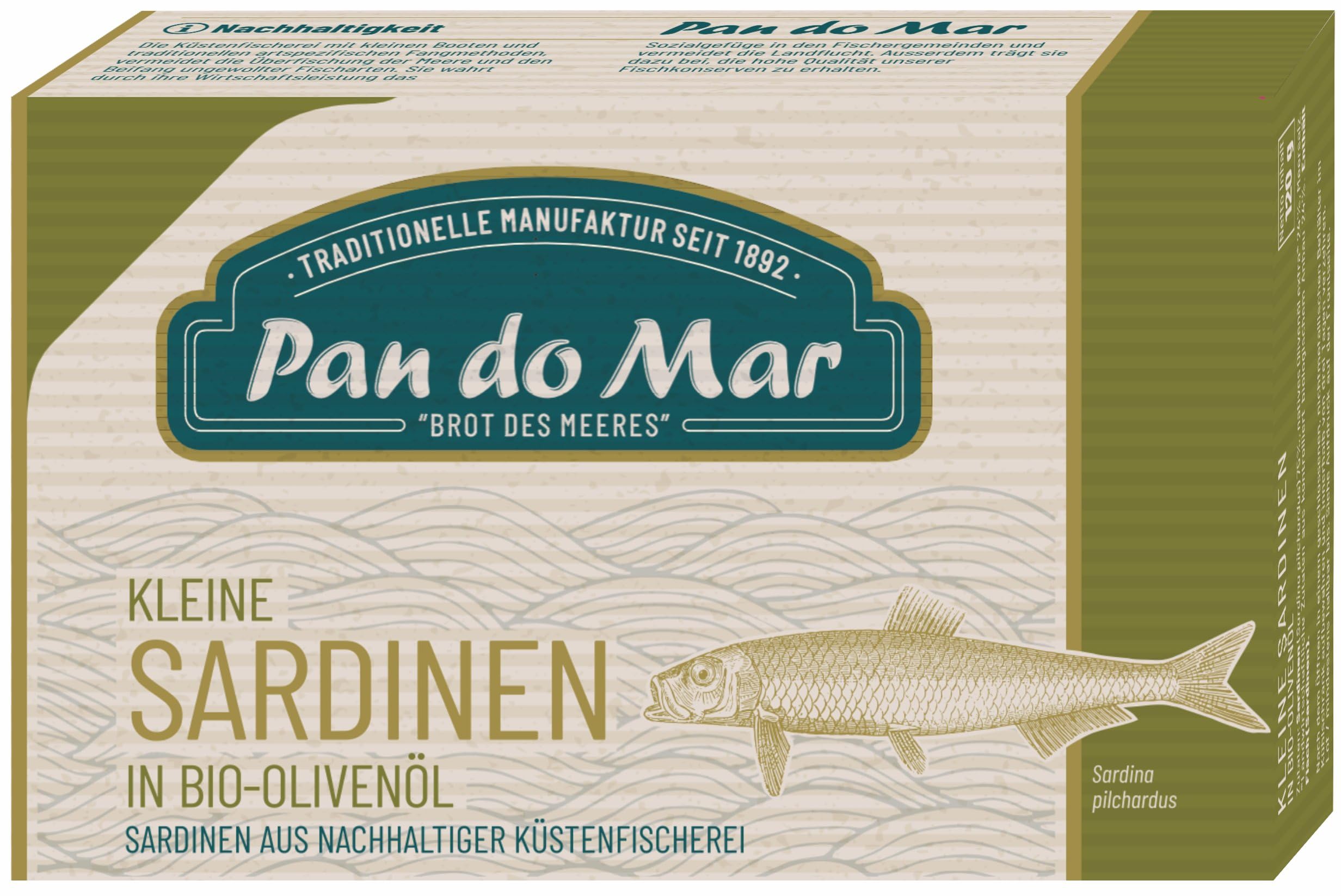 Kleine Sardinen in Bio-Olivenöl 6 x 120 g