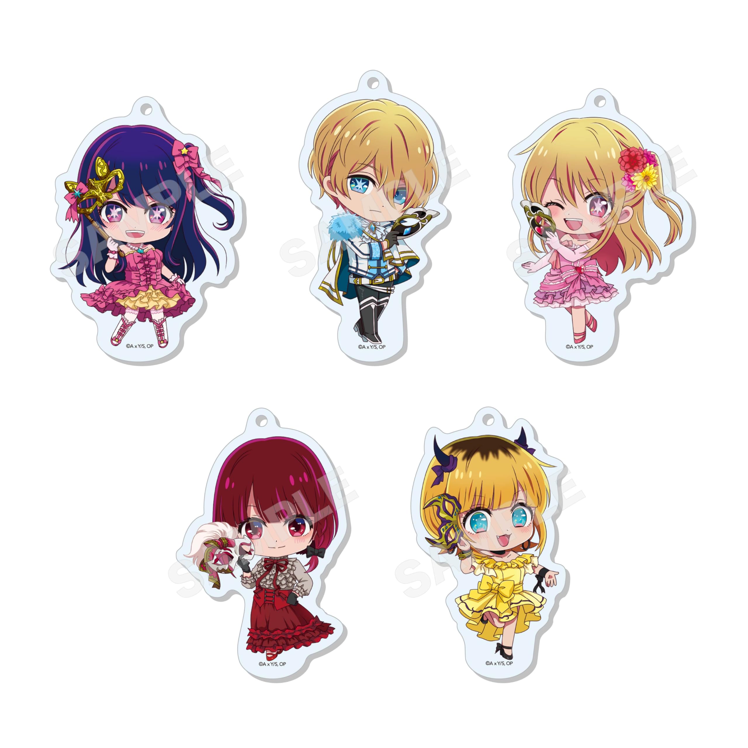 Pushing Child Marutto Stand Key Chain, Masquerade Ball Ver, 9 Piece Box