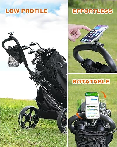 Miniatura 5 de A2C Regalos de golf para hombres, soporte magnético 3 en 1 para carrito de golf, carrito de empuje, soporte de teléfono para volante, accesorios