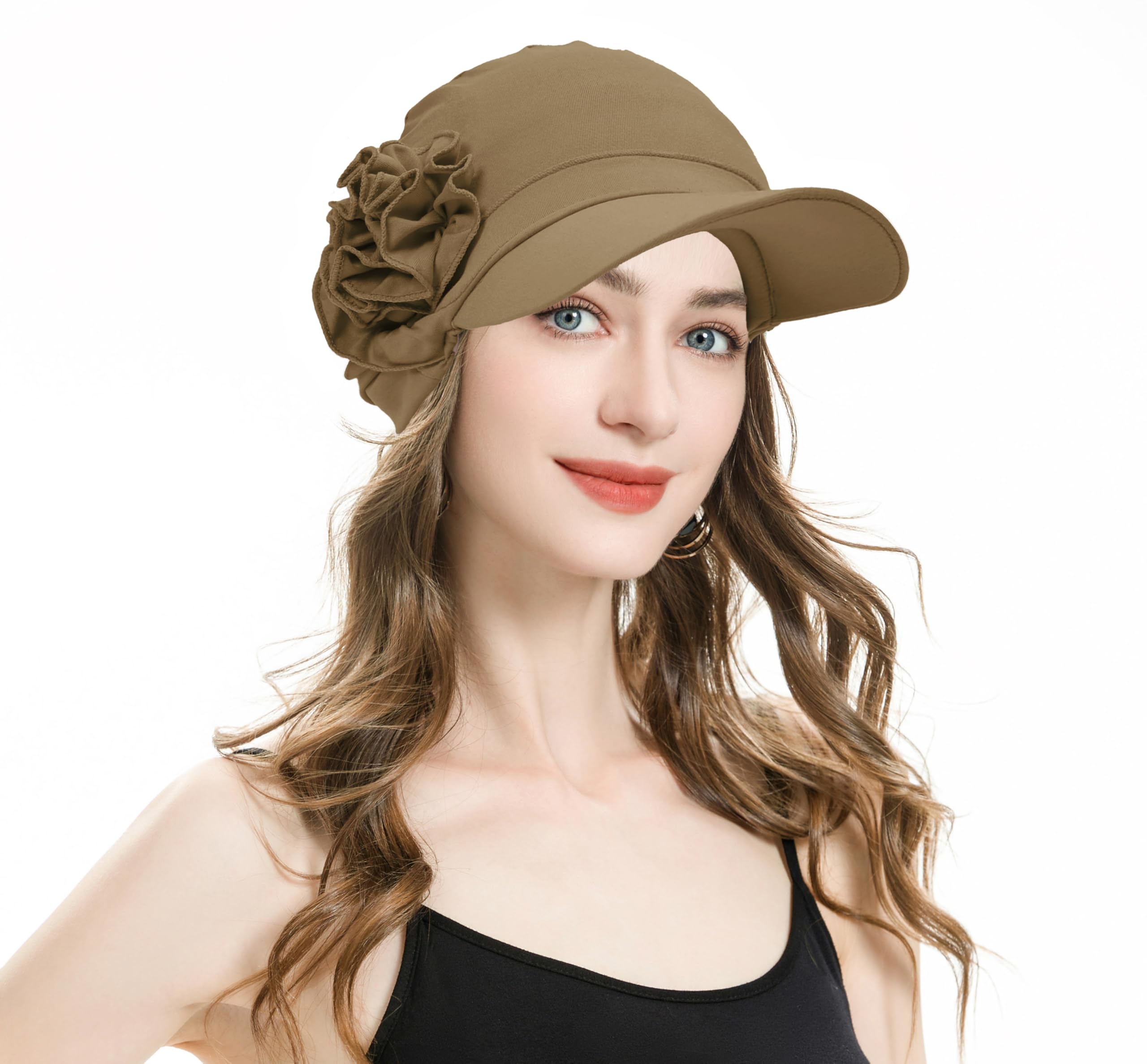 ZLYC Damen Sommer Chemo Visor Krempe Kopfbedeckung Strickmützen