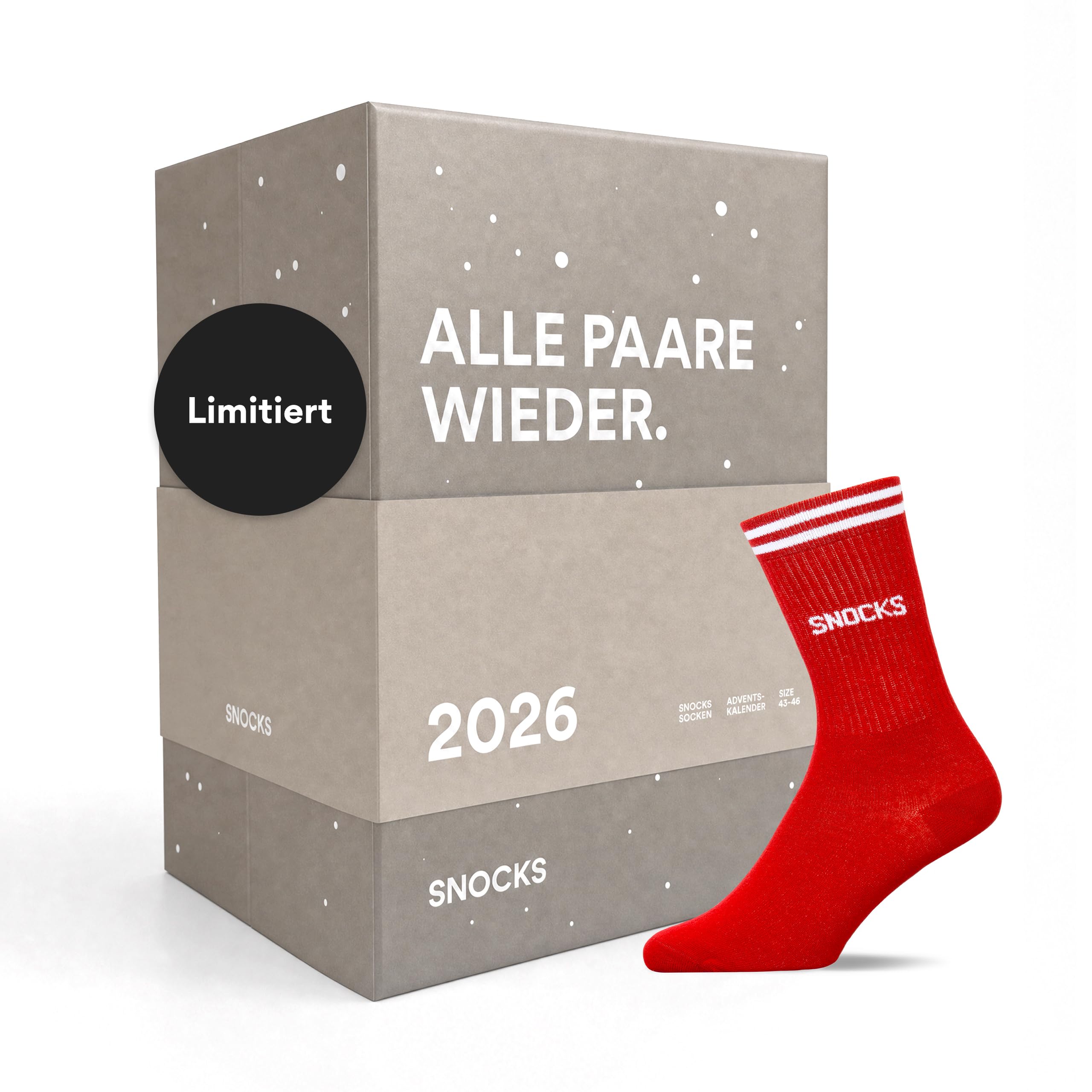 Snocks Socken Adventskalender 2026 Damen & Herren 24 Paar
