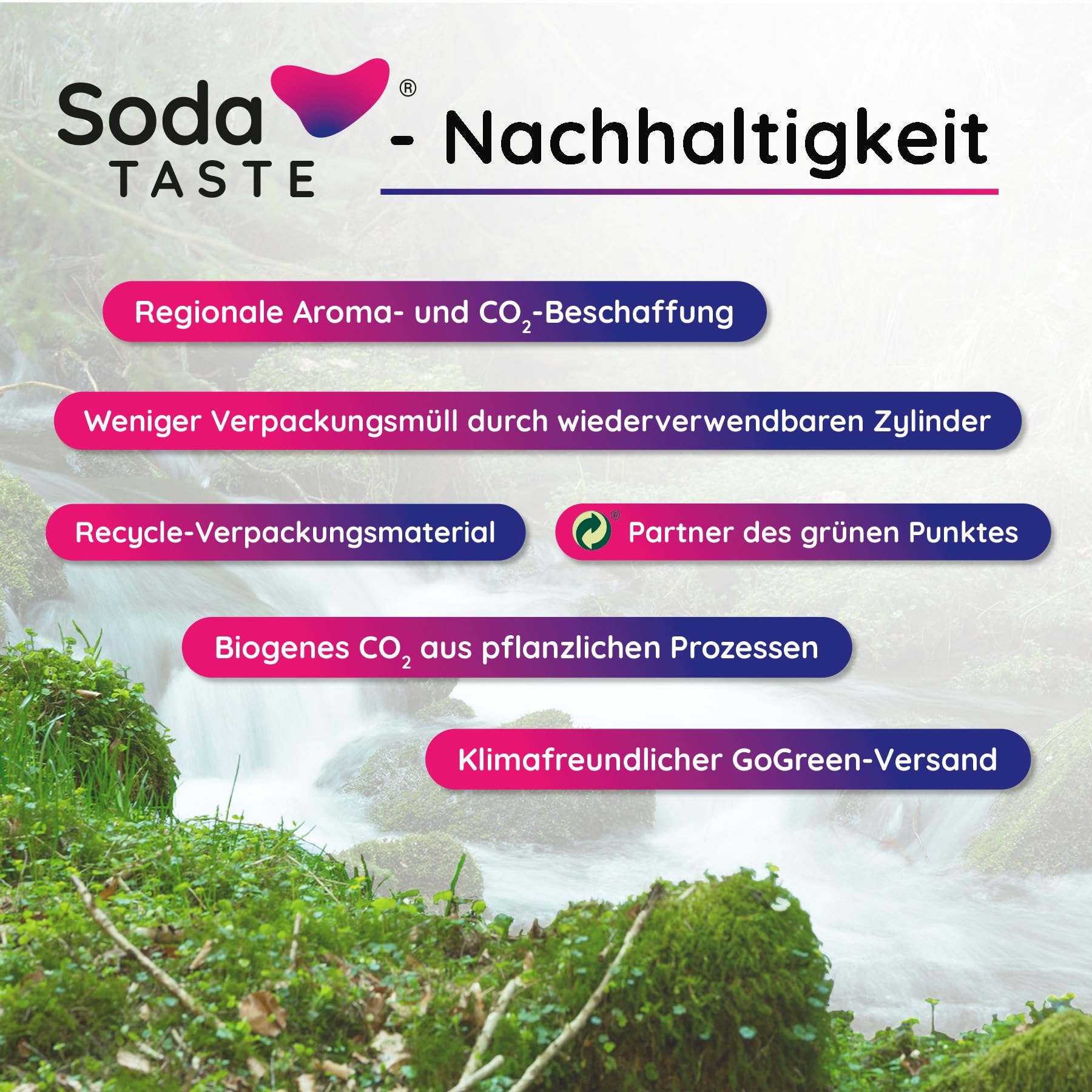 SodaTASTE Sparpaket: Mysoda Woody - Wassersprudler aus erneuerbarem Holzkomposit mit 1L BPA-freier Plastikflasche, CO2-Zylinder Classic + CO2-Zylinder Limette (Rosa)
