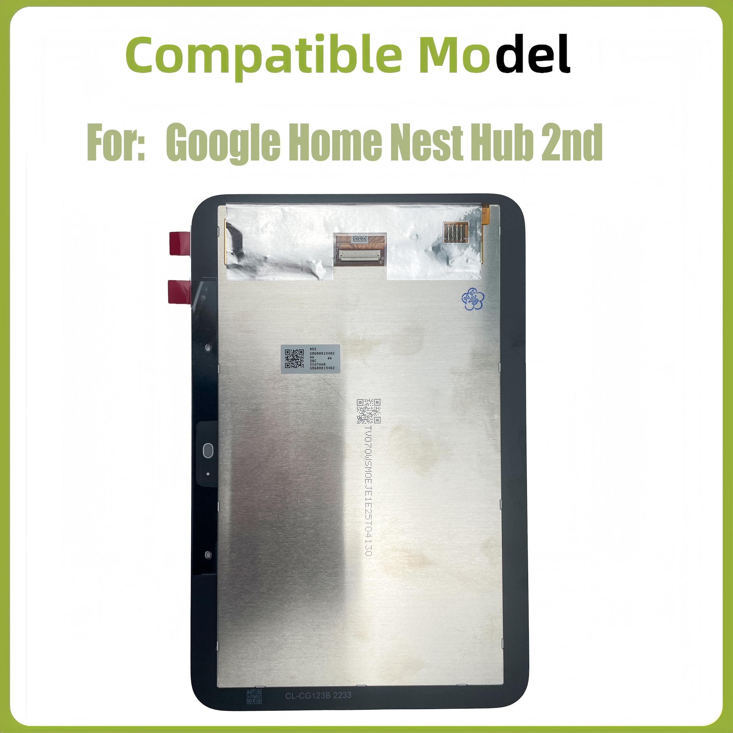 Display LCD per Google Home Nest Hub 2nd GA01892-TW GUIK2[con impronte digitali] [7,0 pollici] display LCD Touch Screen Digitizer con set di attrezzi