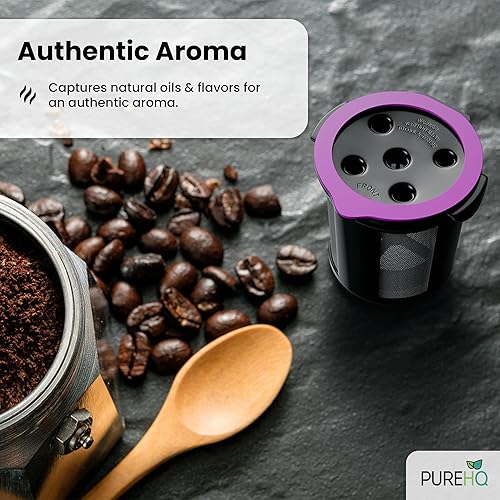 Miniatura 8 de Kit de inicio Keurig de repuesto para cafetera Keurig 2.0 y K-Slim con 3 filtros de carbón y 4 cápsulas de café reutilizables K-Cups