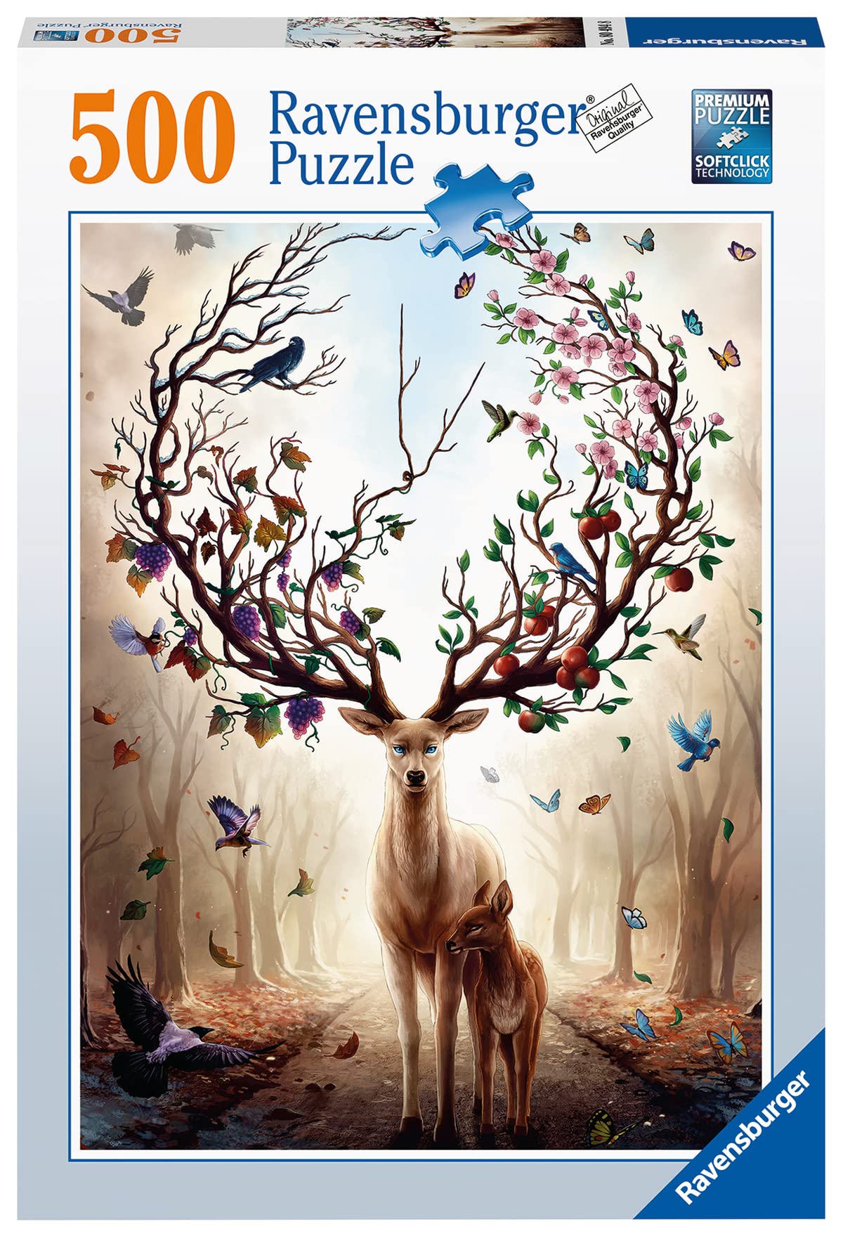 Ravensburger - Puzzle Ciervo misterioso, Puzzle 500 Piezas, Puzzle para Adultos, Rompecabezas Adultos, [Exclusivo en Amazon]