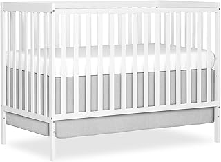 Dream On Me Synergy 5-in-1 Convertible Full-Size Baby Crib with Toddler, Day & Full Bed Conversion in White, GreenGuard Gold & JPMA, 3 Mattress Heights, Sustainable Pinewood