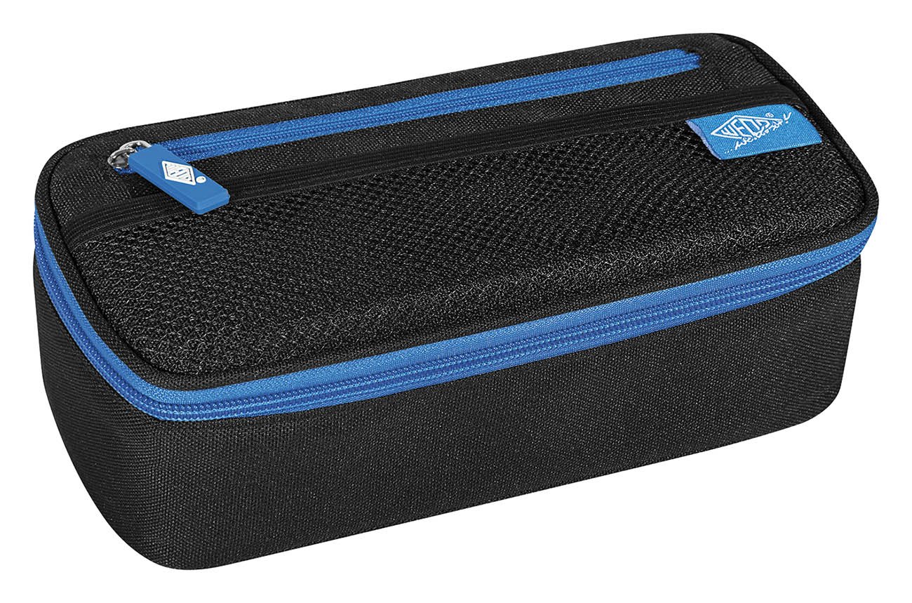 Wedo 24243010 Pencil Case with Inner Flap - Black/Blue, M - Image 2