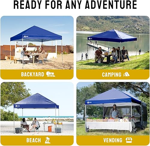 Miniatura 10 de CROWN SHADES - Toldo plegable instantáneo con bolsa de transporte para exteriores, 10 x 10 pies