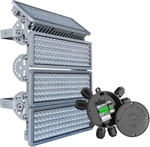Kekeou GDIDEA - Luz de inundación LED para exteriores con caja de conexiones luz de estadio de 400 W luces de inundación exteriores de 4000 lm 6500