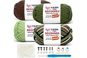 4 Pack Rainbow Camouflage Beginners Crochet Yarn